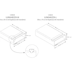 Appendibici parete Parax S-Rack L - Bianco