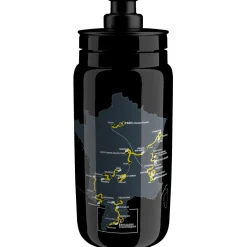 Borraccia Elite Fly Tour de France 2026 Map - Nero