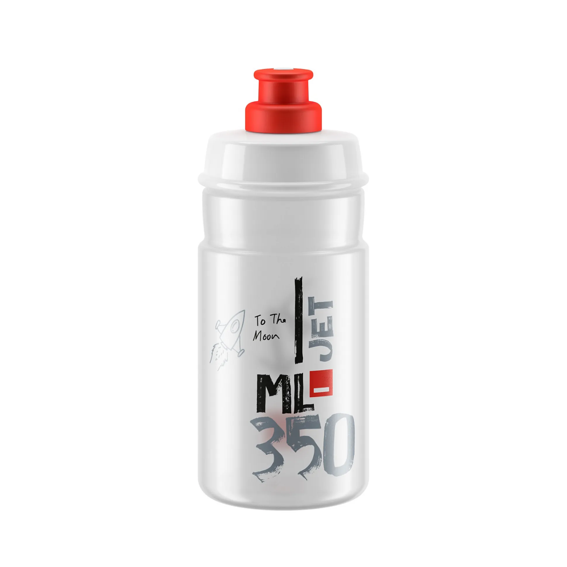 Borraccia Elite Jet Logo 350ml - Trasparente rosso