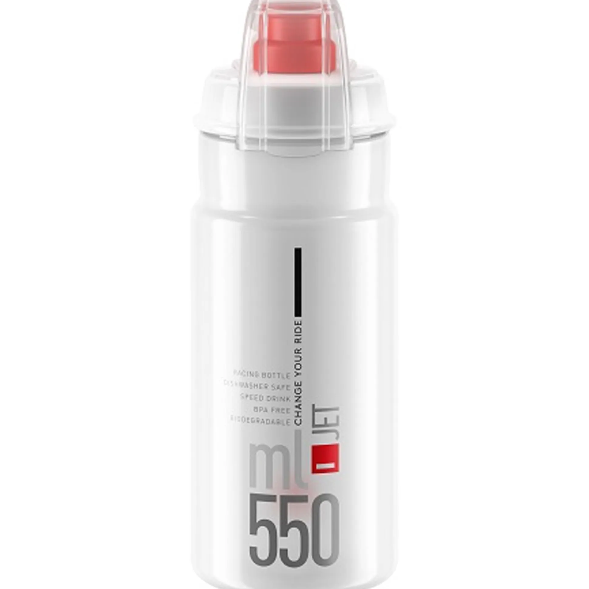 Borraccia Elite Jet Plus 550ml - Trasparente