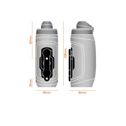 Borraccia Fidlock Twist 590 + bike base - Grigio