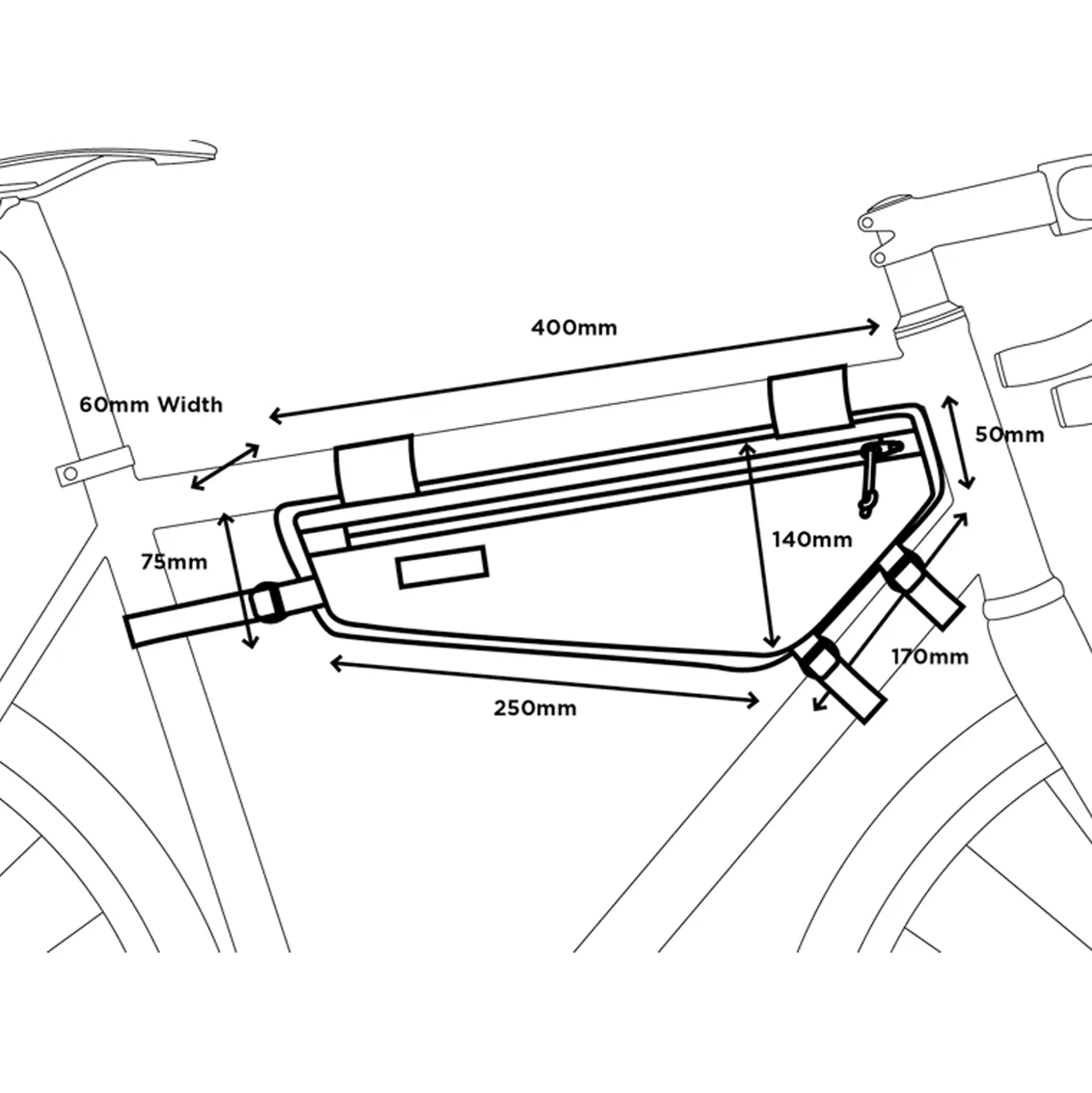 Borsa telaio Restrap Race Frame 3.5L - Nero
