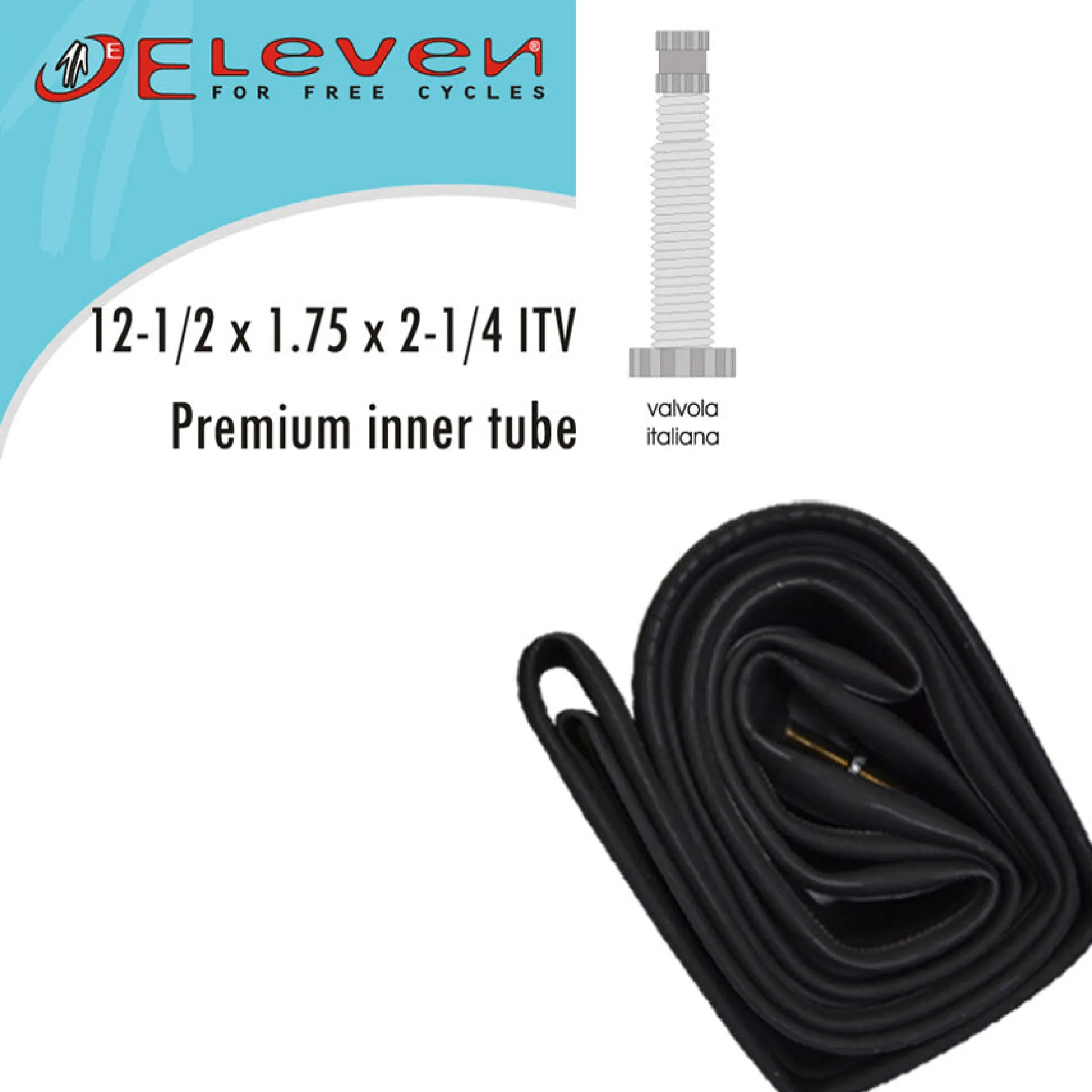 Camera D'Aria Eleven 12-1/2 x 1.75 x 2-1/4 - Valvola Italiana