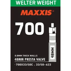 Camera d'aria Maxxis welter weight 700x33/50 - Presta 48 mm