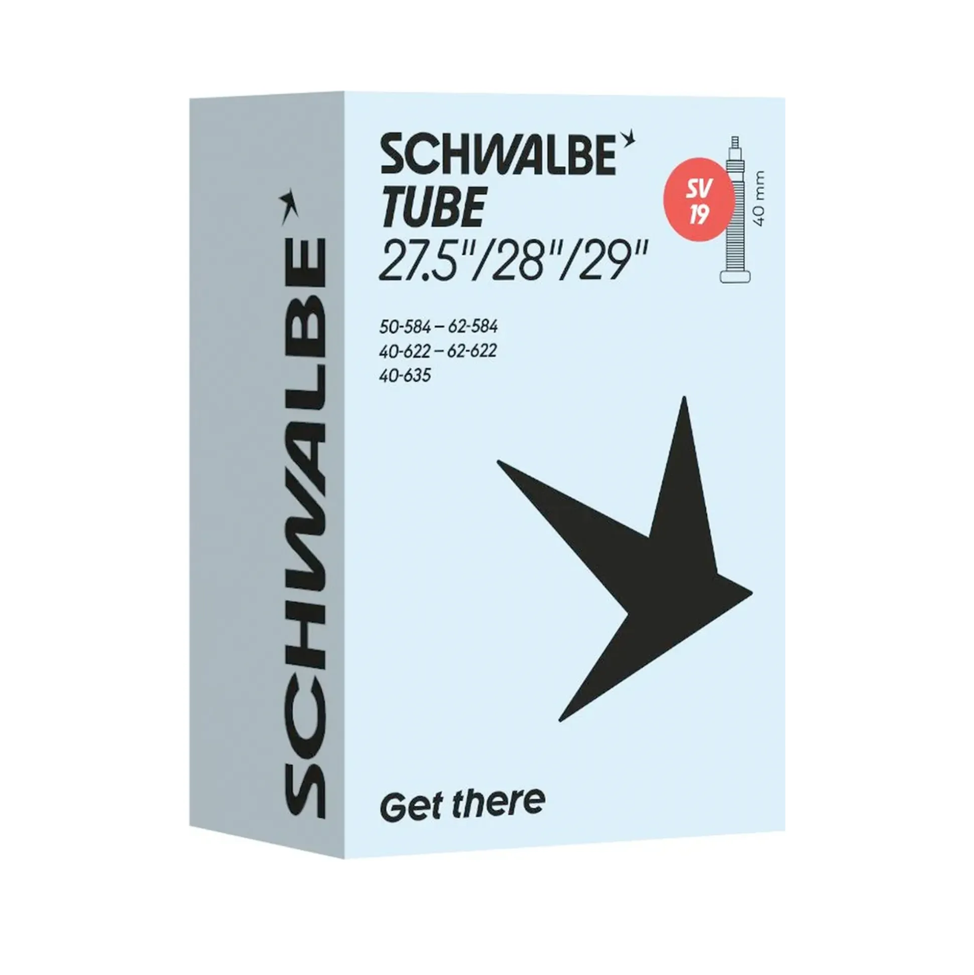 Camera d'aria Schwalbe 27.5/28/29x1.5-2.4 SV19 - Presta 40mm