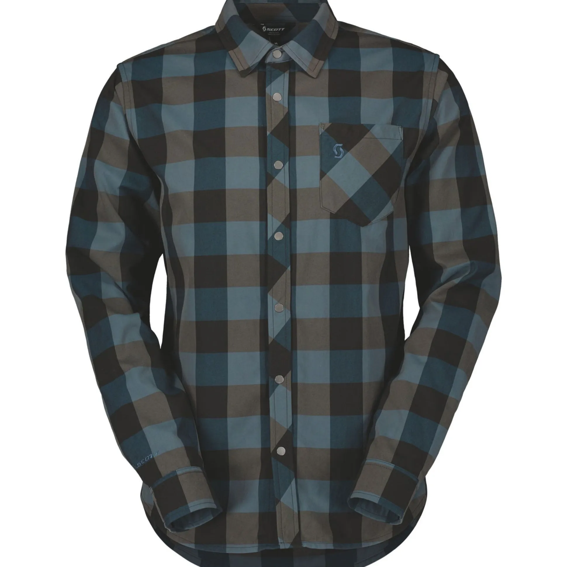 Camicia Scott Trail Flow Check - Verde blu