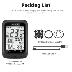 Ciclocomputer Coospo Gps BC107 - Nero