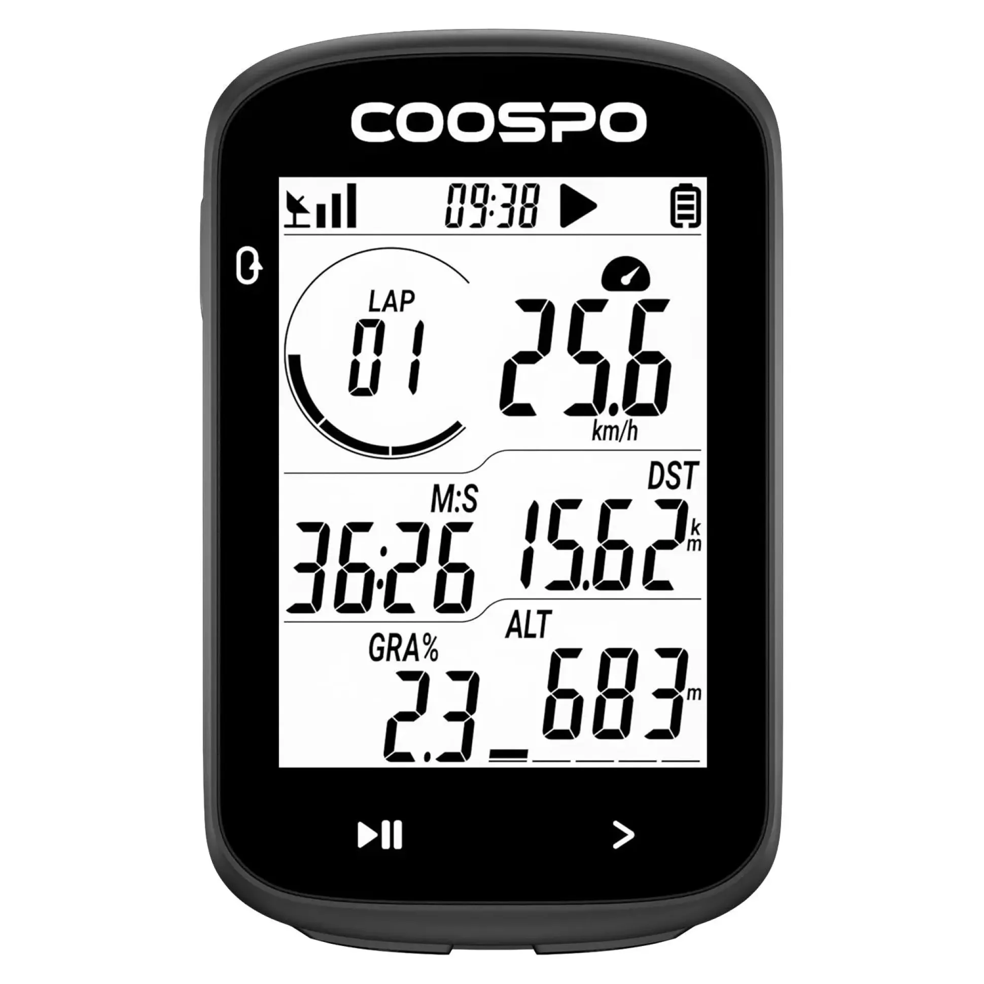 Ciclocomputer Coospo Gps CS300 - Nero