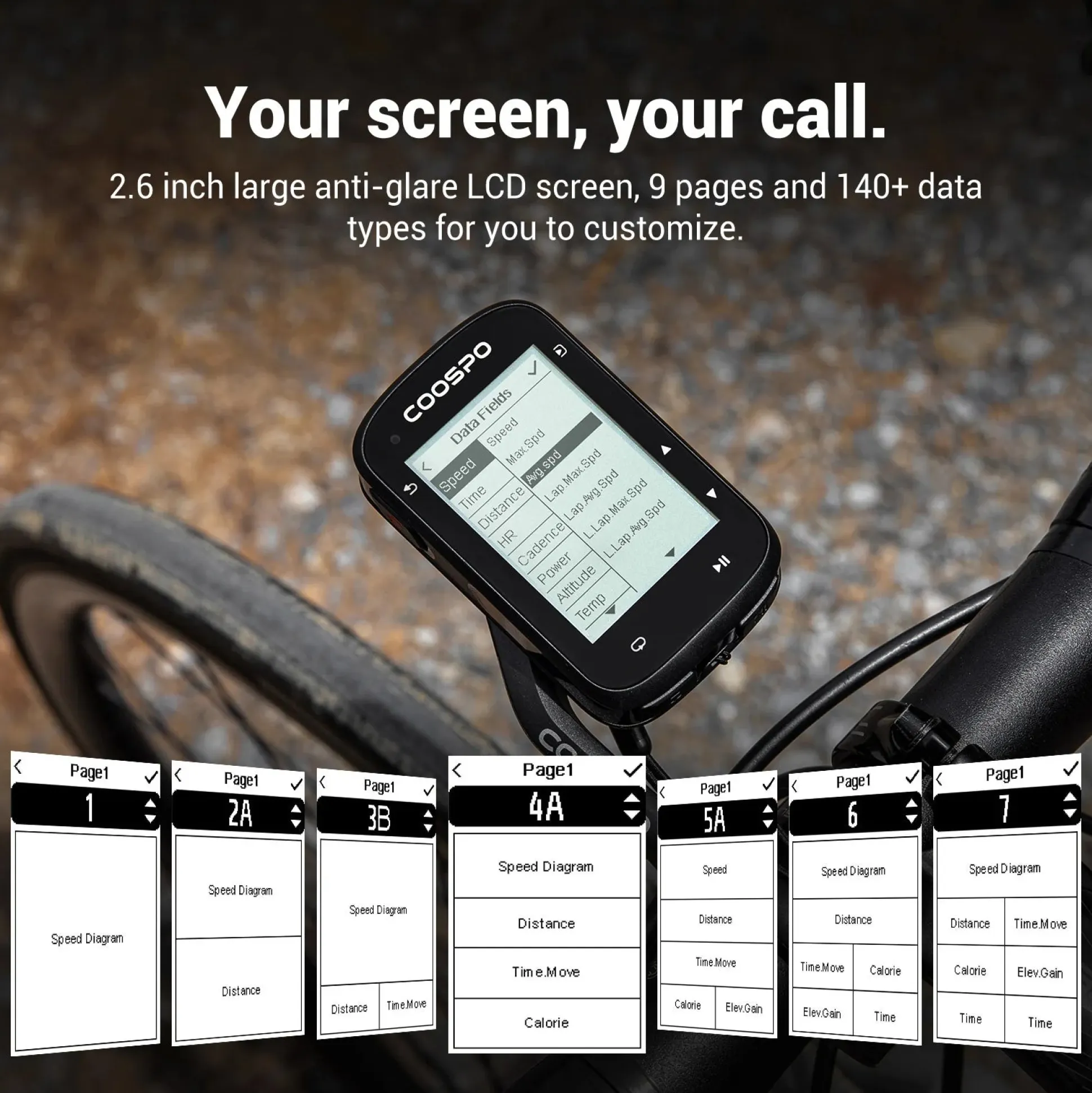 Ciclocomputer Coospo Gps CS500 - Nero