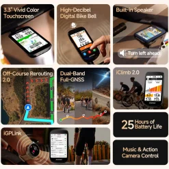 Ciclocomputer gps iGPSPORT BSC500 - Nero