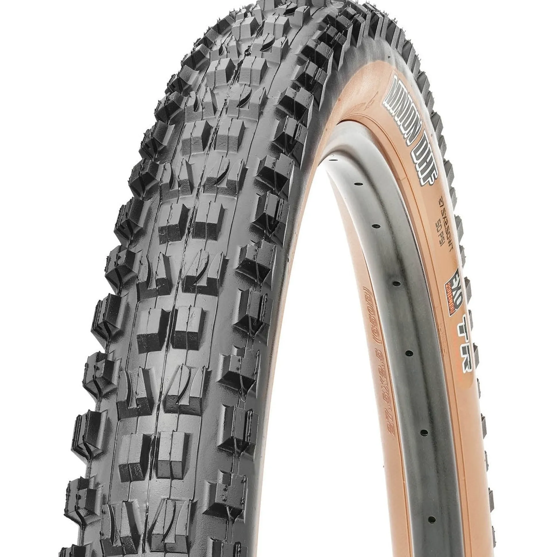 Copertone Maxxis Minion DHF EXO TR Tanwall nero/para 60TPI pieghevole 3C MaxxTerra - 27.5 x 2.30 - Tanwall