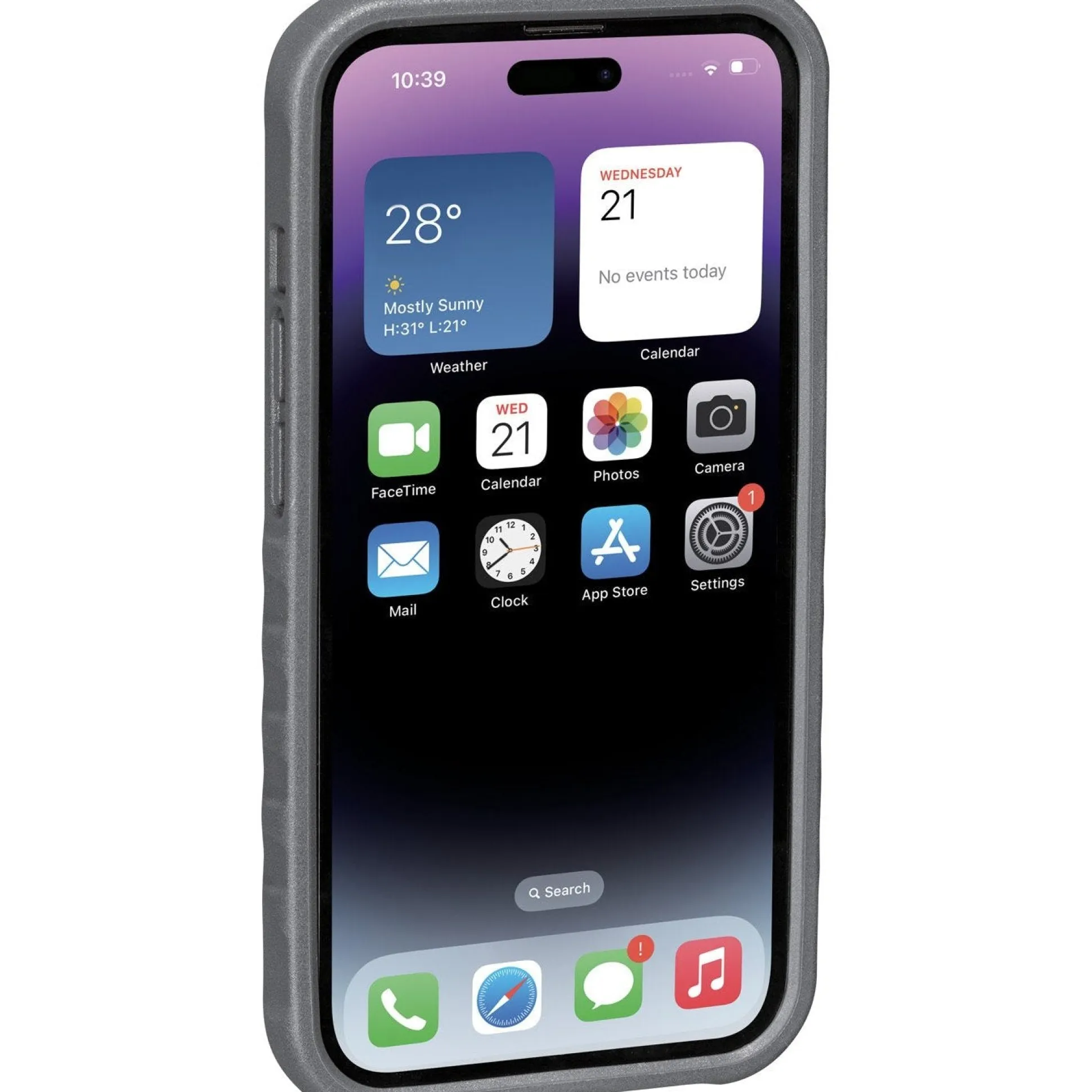 Custodia Topeak RideCase per iPhone 14 Pro nera/grigia
