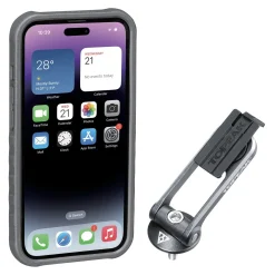 Custodia Topeak RideCase per iPhone 14 Pro nera/grigia con supporto