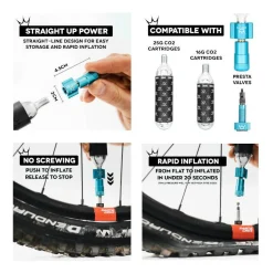 Erogatore CO2 Peaty's Holeshot Head - Viola