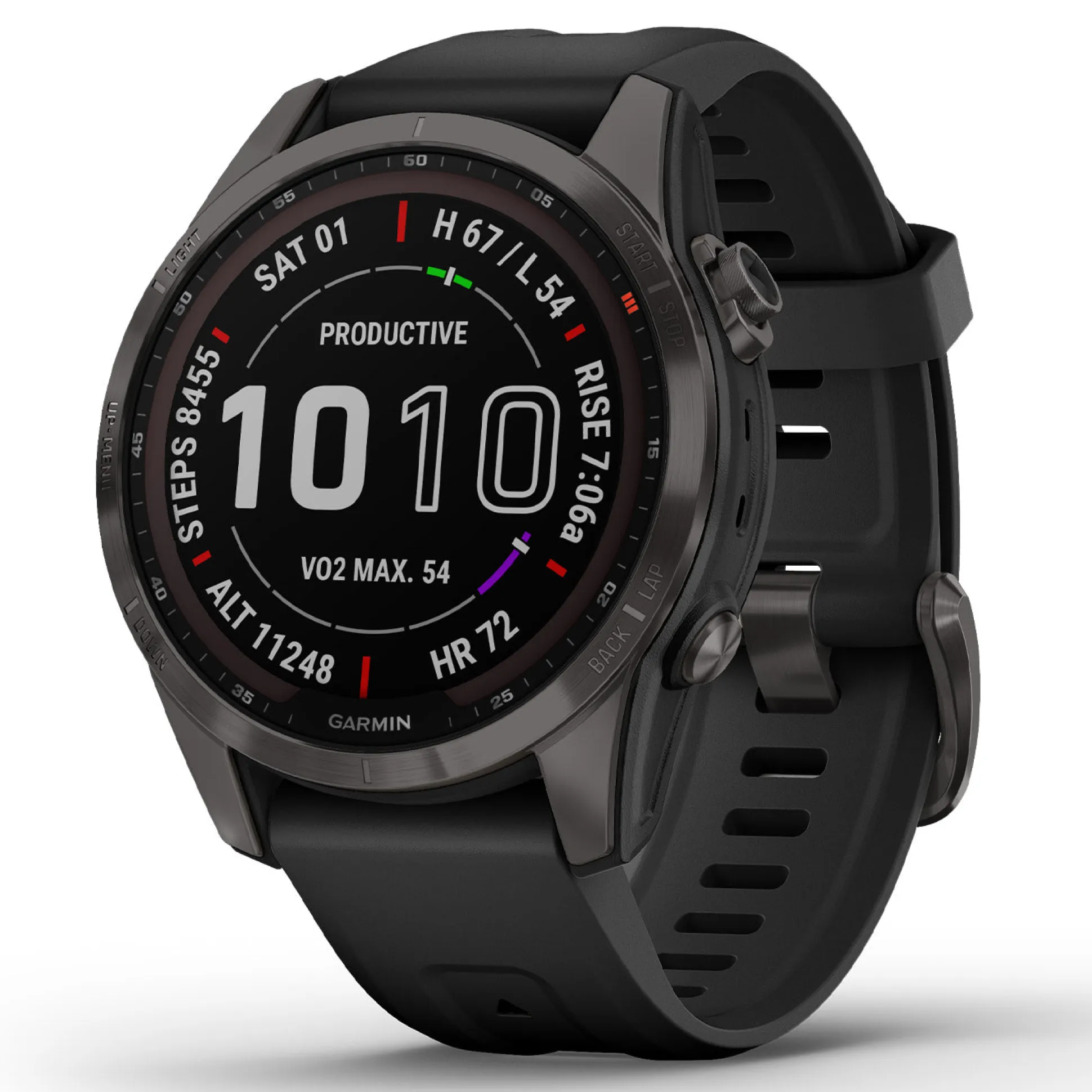 Garmin Fenix 7S Sapphire Solar - Nero