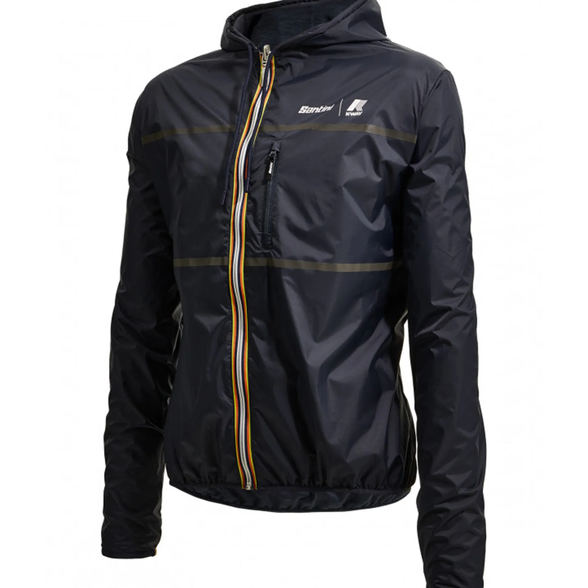 Giacca antivento reversibile Santini x K-WAY - Blu