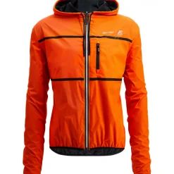Giacca antivento reversibile Santini x K-WAY - Arancio