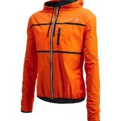 Giacca antivento reversibile Santini x K-WAY - Arancio