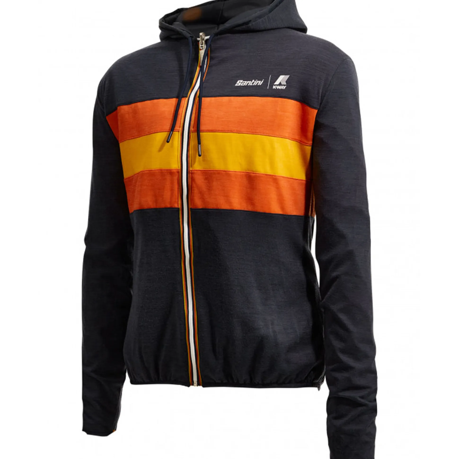Giacca antivento reversibile Santini x K-WAY - Arancio