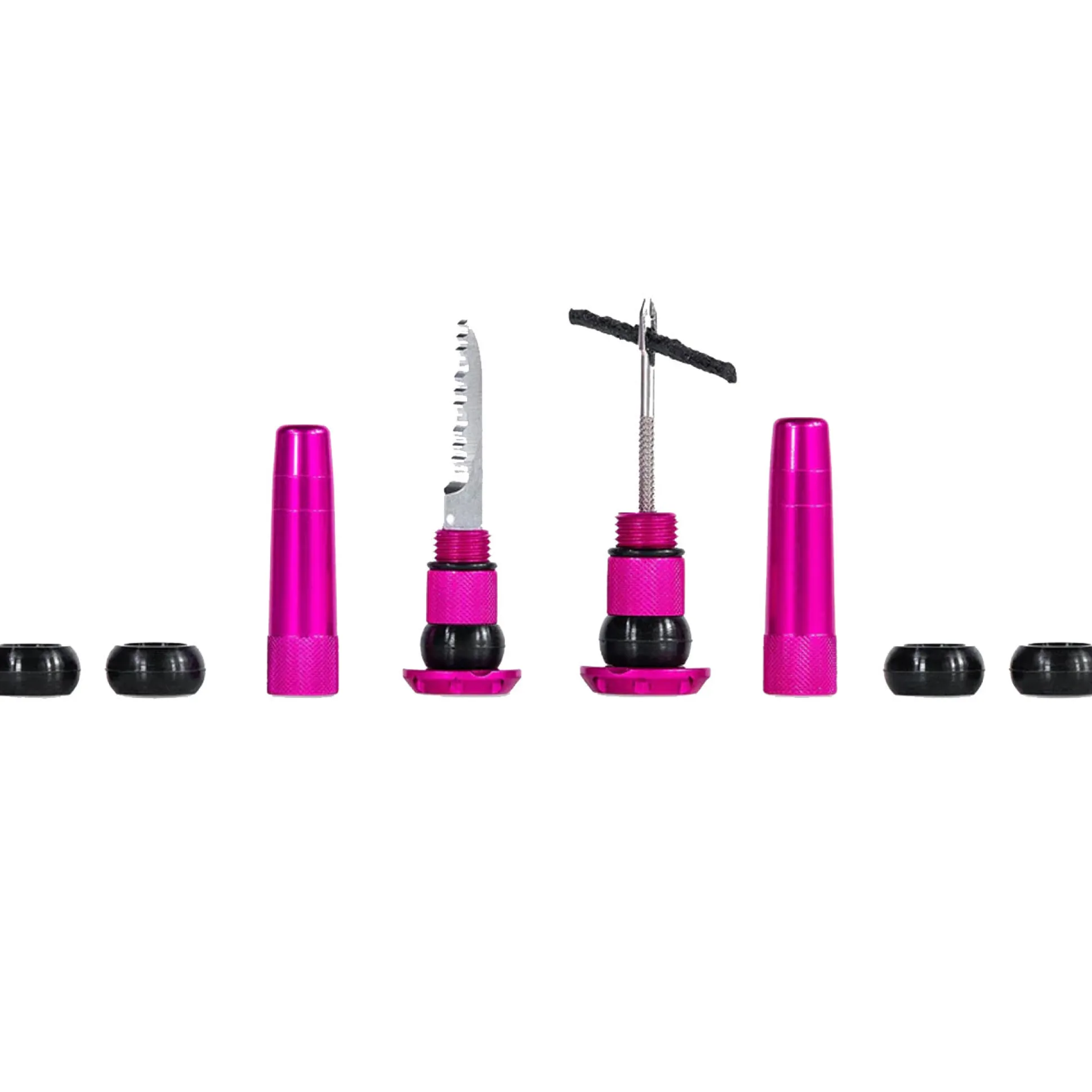 Kit riparazione tubeless per manubrio Muc-Off Stealth - Rosa