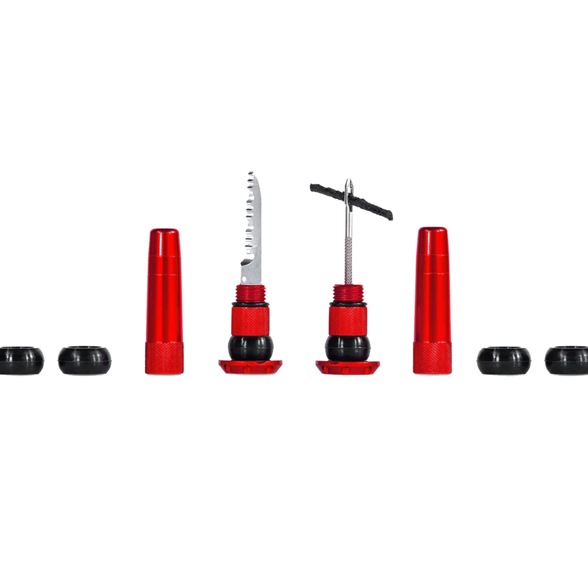 Kit riparazione tubeless per manubrio Muc-Off Stealth - Rosso