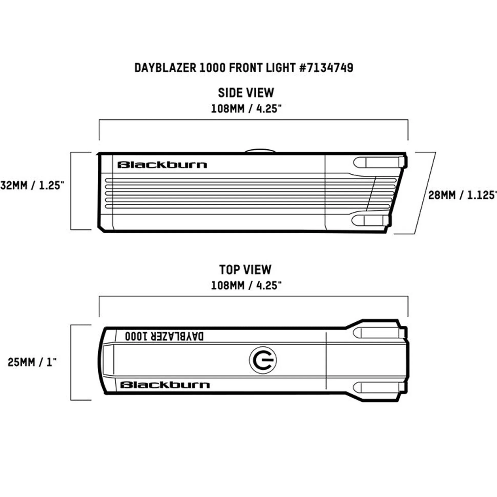 Luce anteriore Blackburn Dayblazer 1000 - Nero