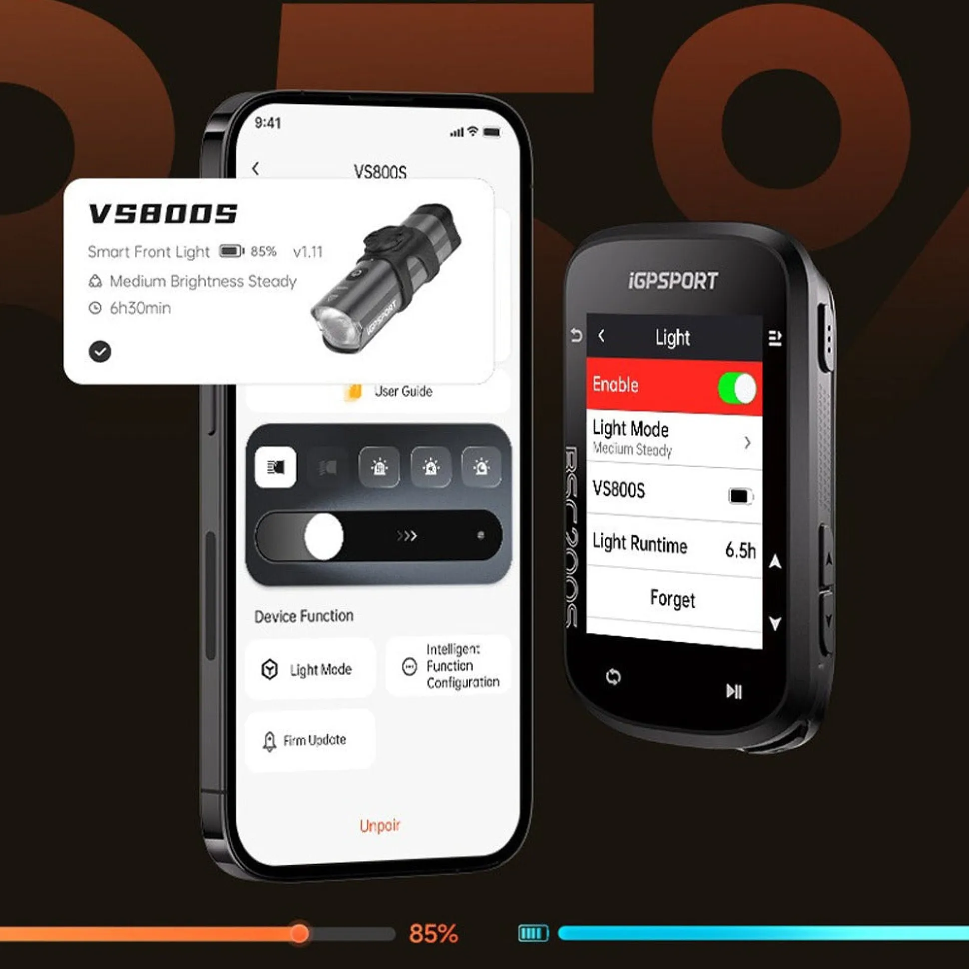 Luce Anteriore iGPSPORT VS800S