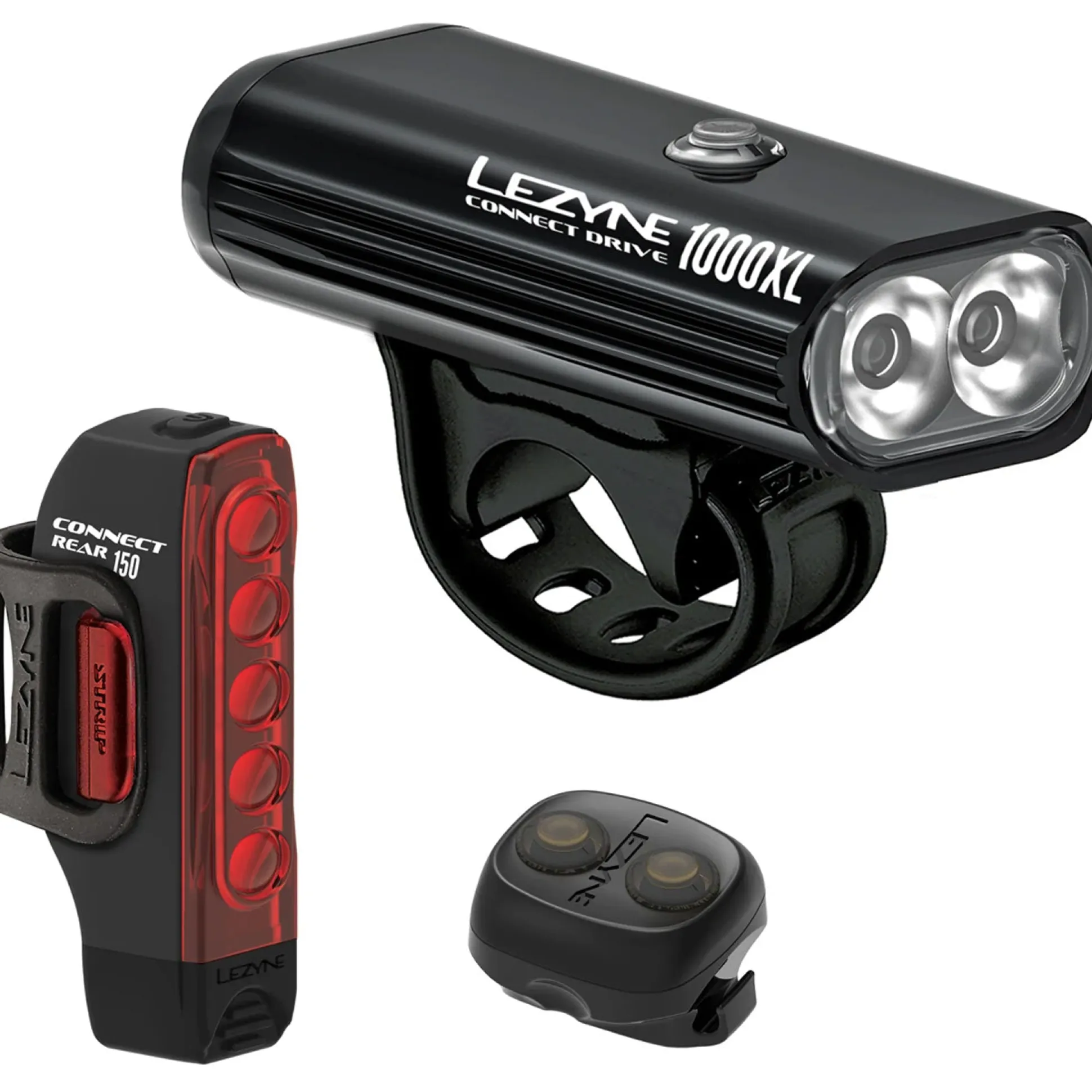 Luci Lezyne Connect Drive Pro Pair - Nero