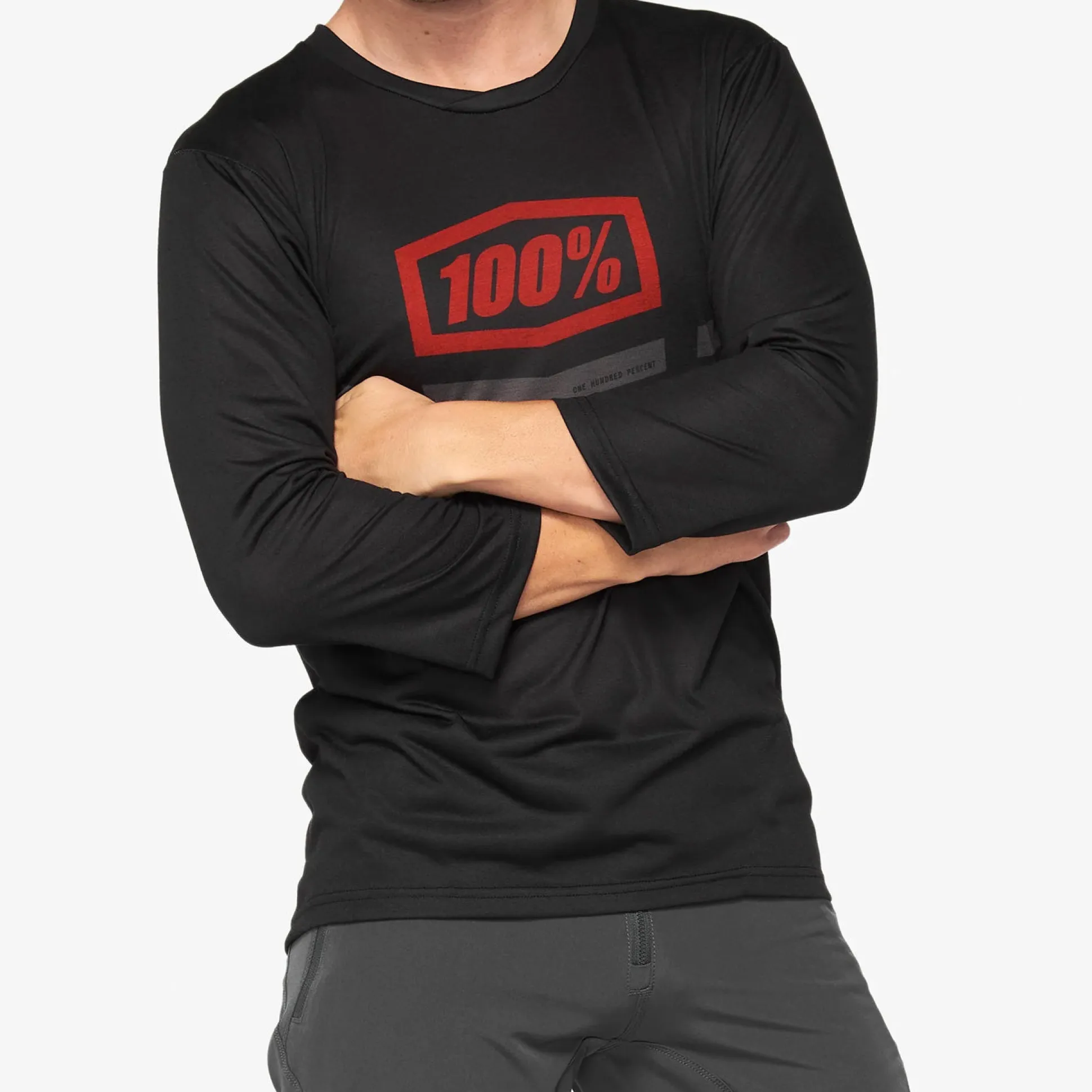 Maglia 100% Airmatic 3/4 - Nero rosso