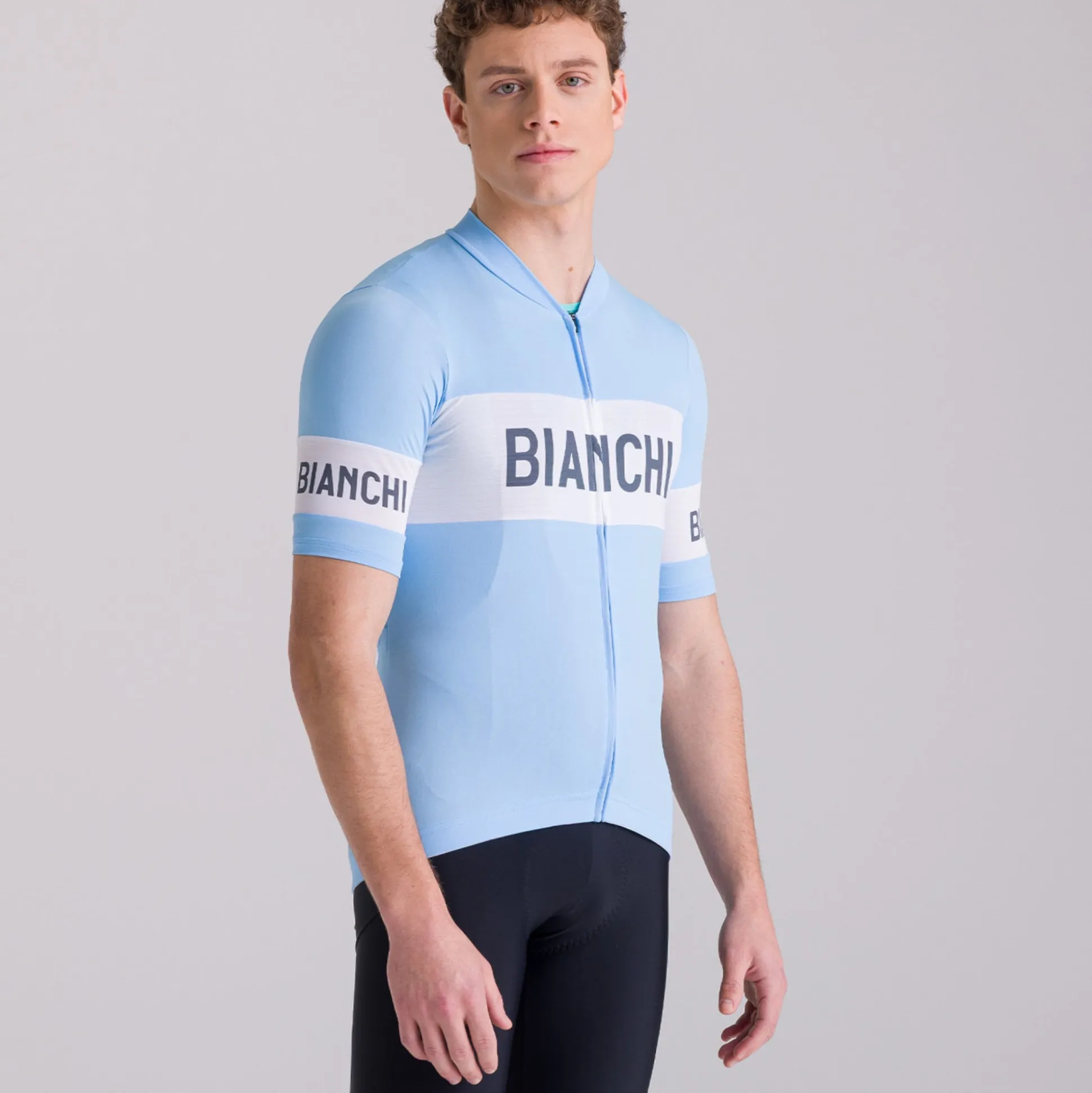 Maglia Bianchi Milano Retro - Azzurro