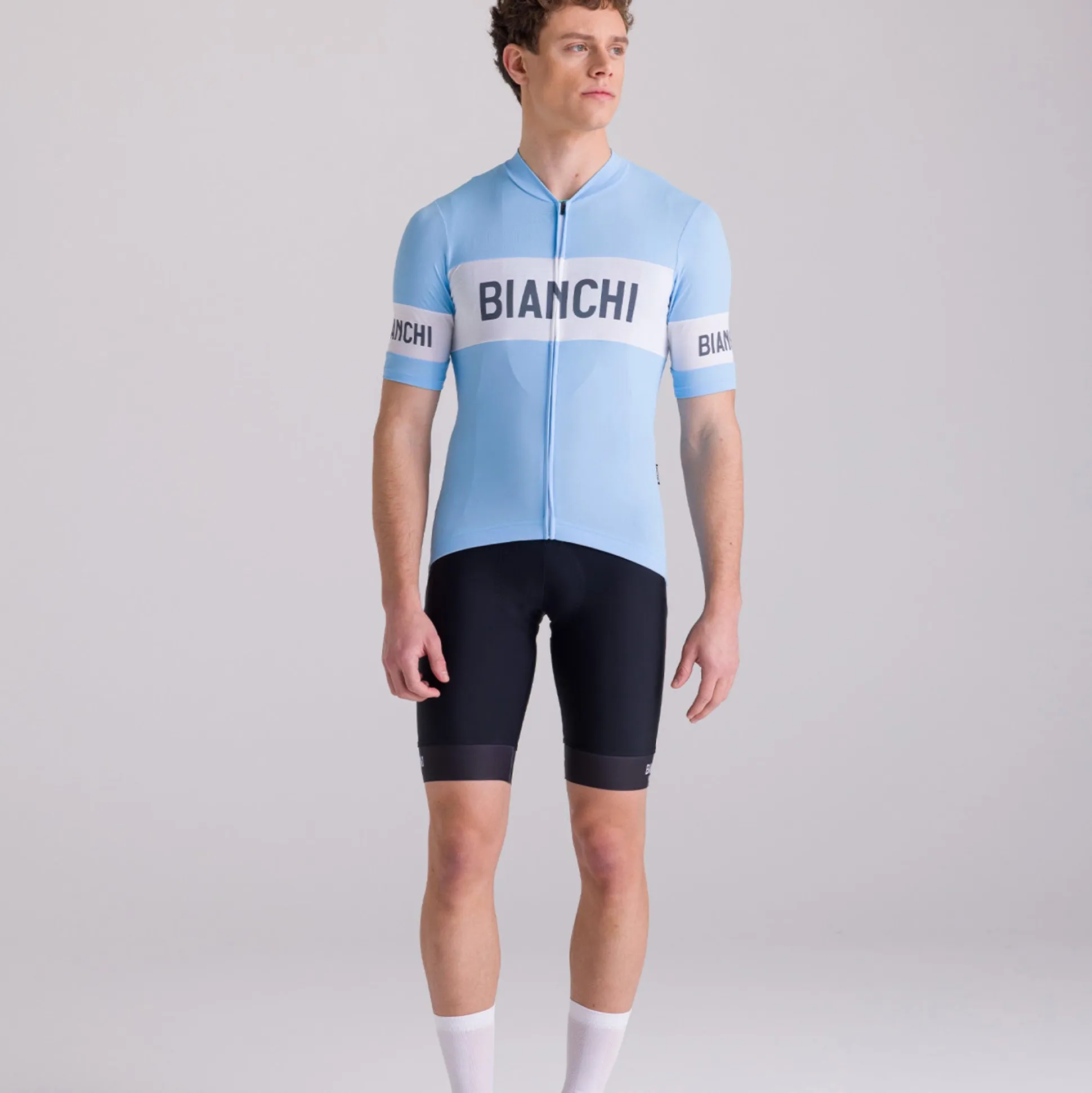Maglia Bianchi Milano Retro - Azzurro