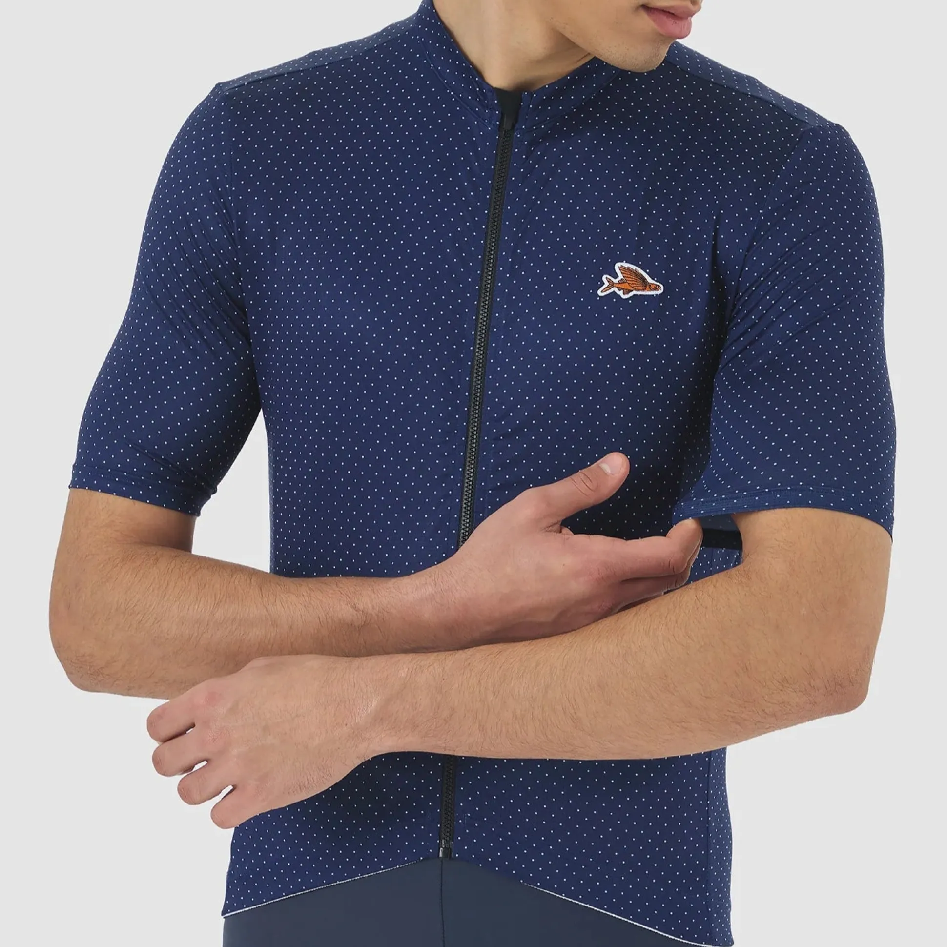 Maglia Cafe du Cycliste Fleurette - Blu scuro