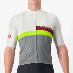 Maglia Castelli A Blocco - Bianco grigio