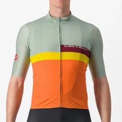 Maglia Castelli A Blocco - Verde arancio
