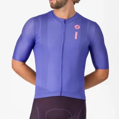 Maglia Castelli Drittone Logo - Viola