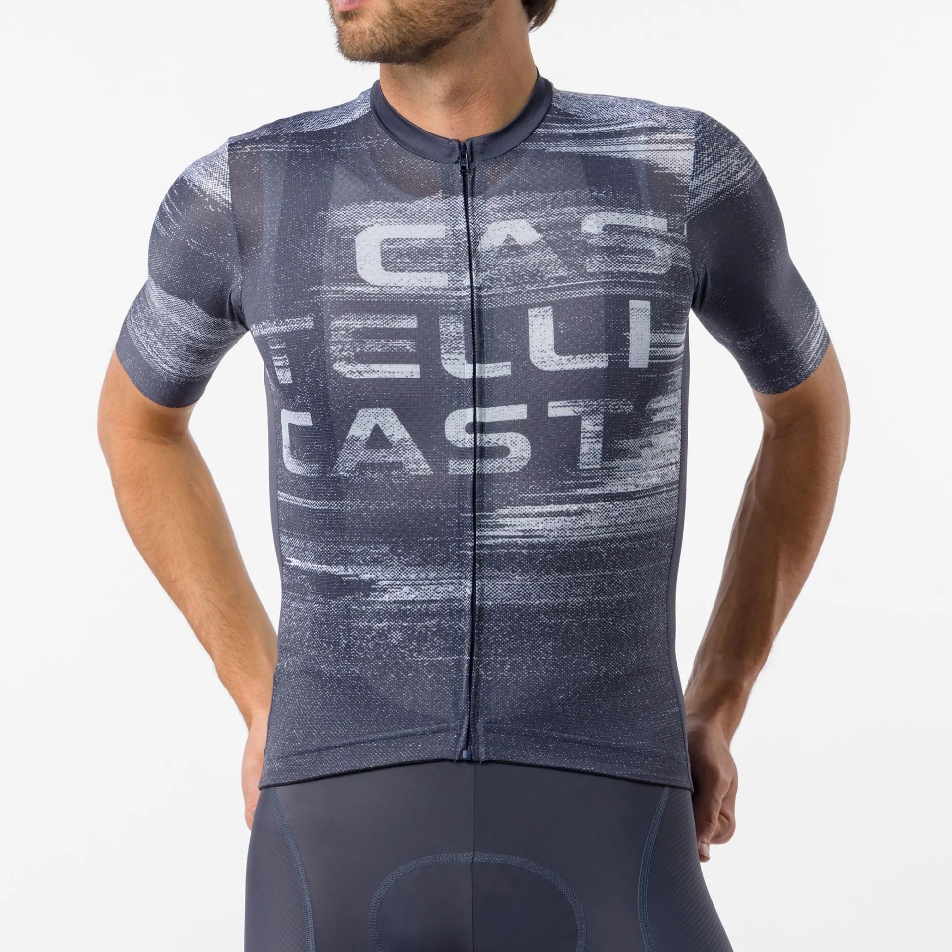 Maglia Castelli Stratus Logo - Blu