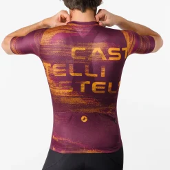 Maglia Castelli Stratus Logo - Bordeaux