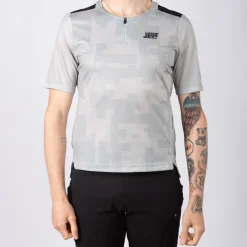 Maglia Jëuf Pro Gravel con zip - Grigio