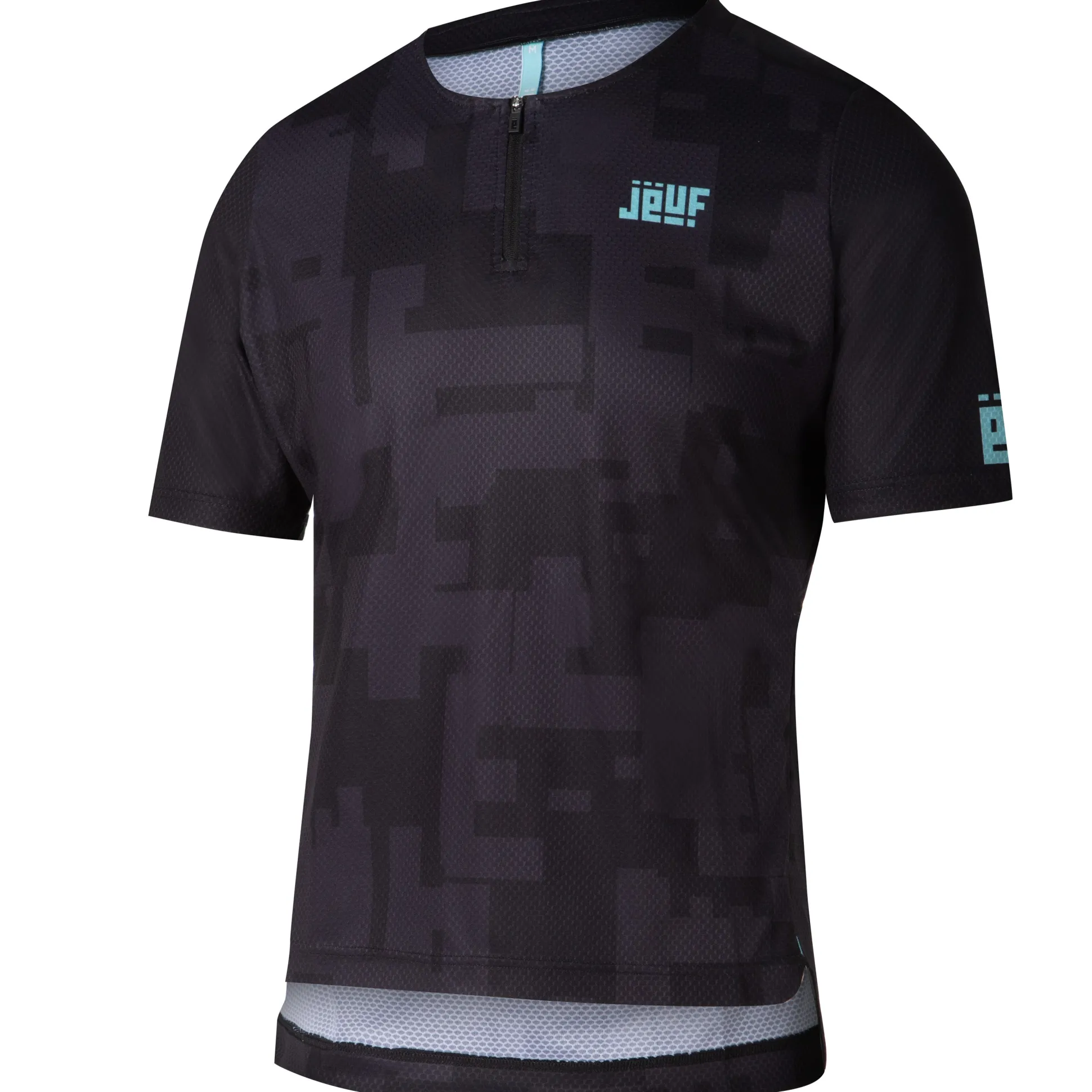 Maglia Jëuf Pro Gravel con zip - Nero