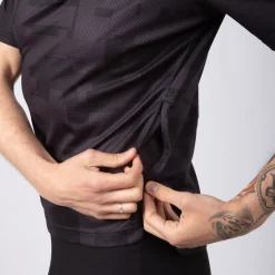 Maglia Jëuf Pro Gravel con zip - Nero