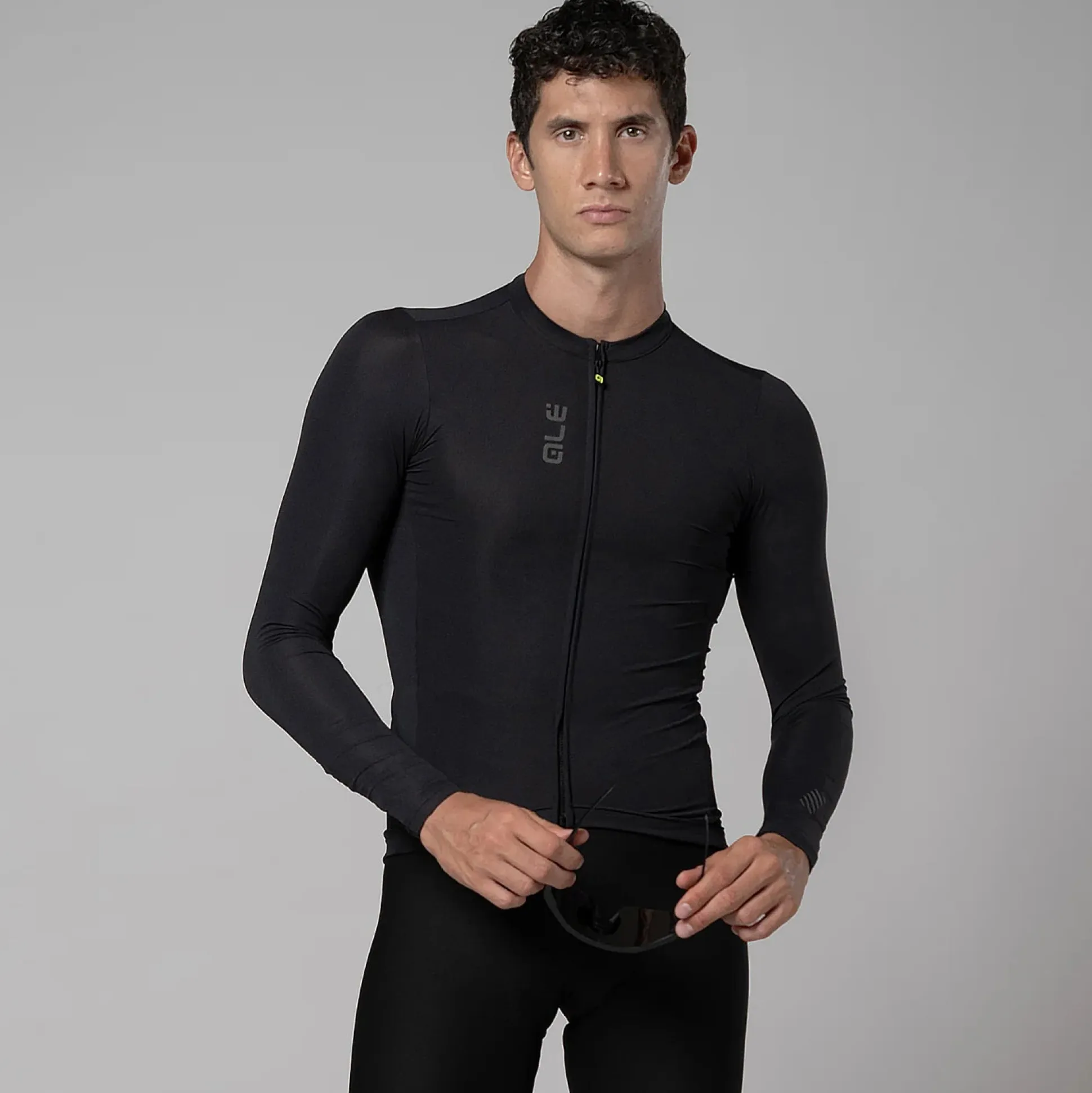 Maglia maniche lunghe Ale Pragma Color Block - Nero nero