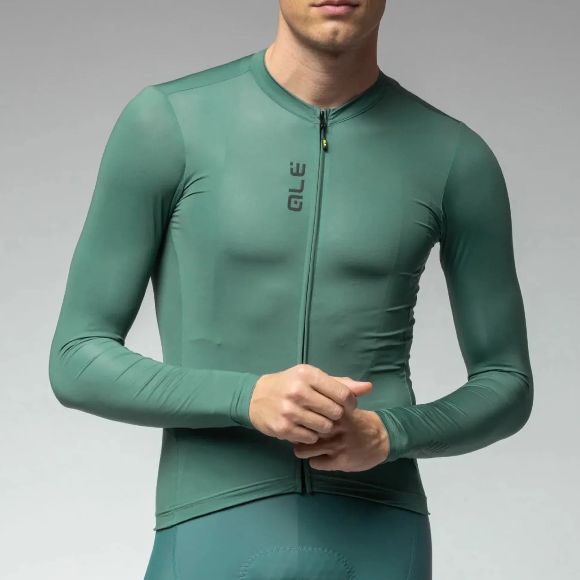 Maglia maniche lunghe Ale Pragma Color Block - Verde chiaro