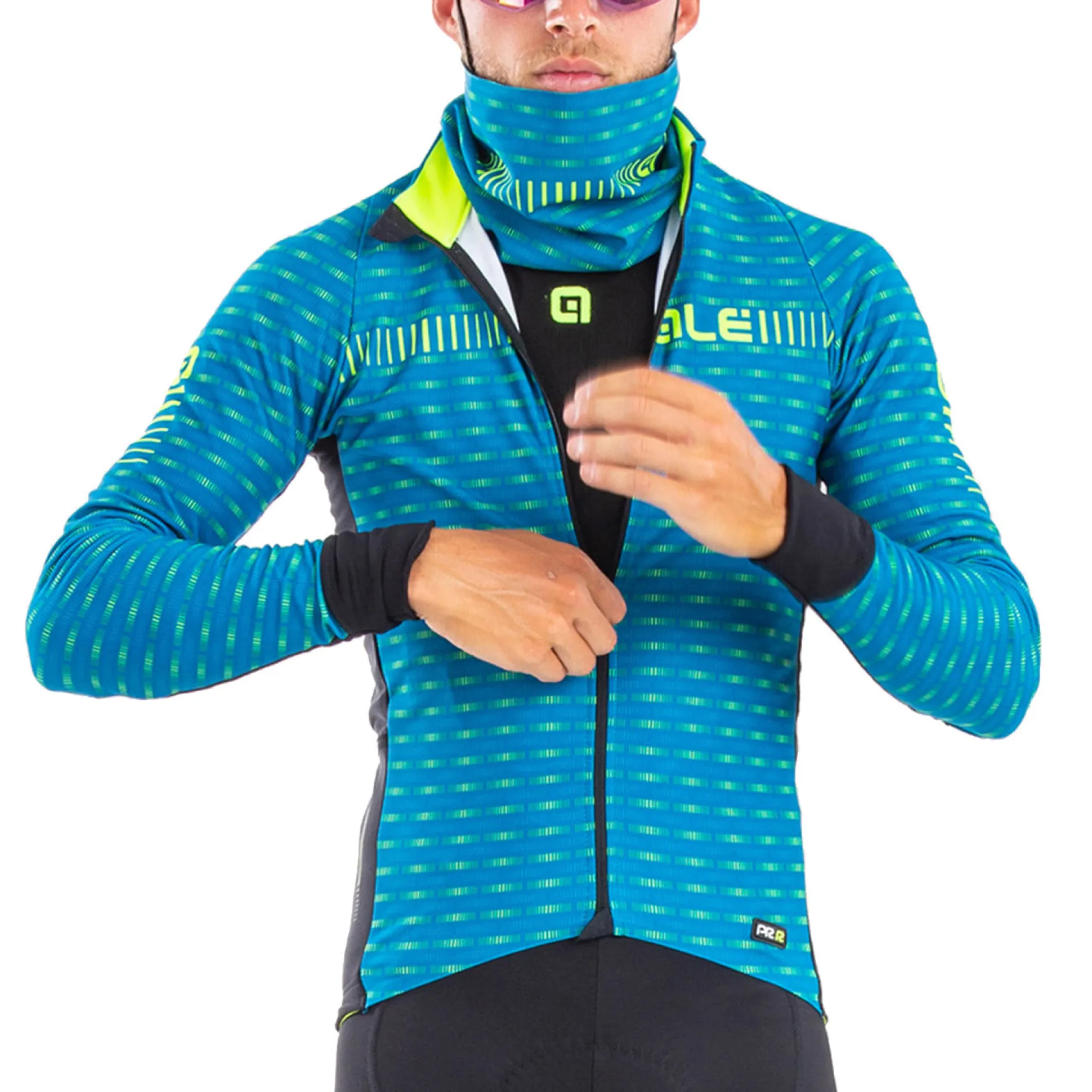 Maglia maniche lunghe Ale PRR Green Road - Blu giallo