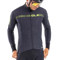 Maglia maniche lunghe Ale PRR Green Road - Nero giallo