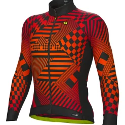 Maglia maniche lunghe Ale PR-S Checker - Rosso