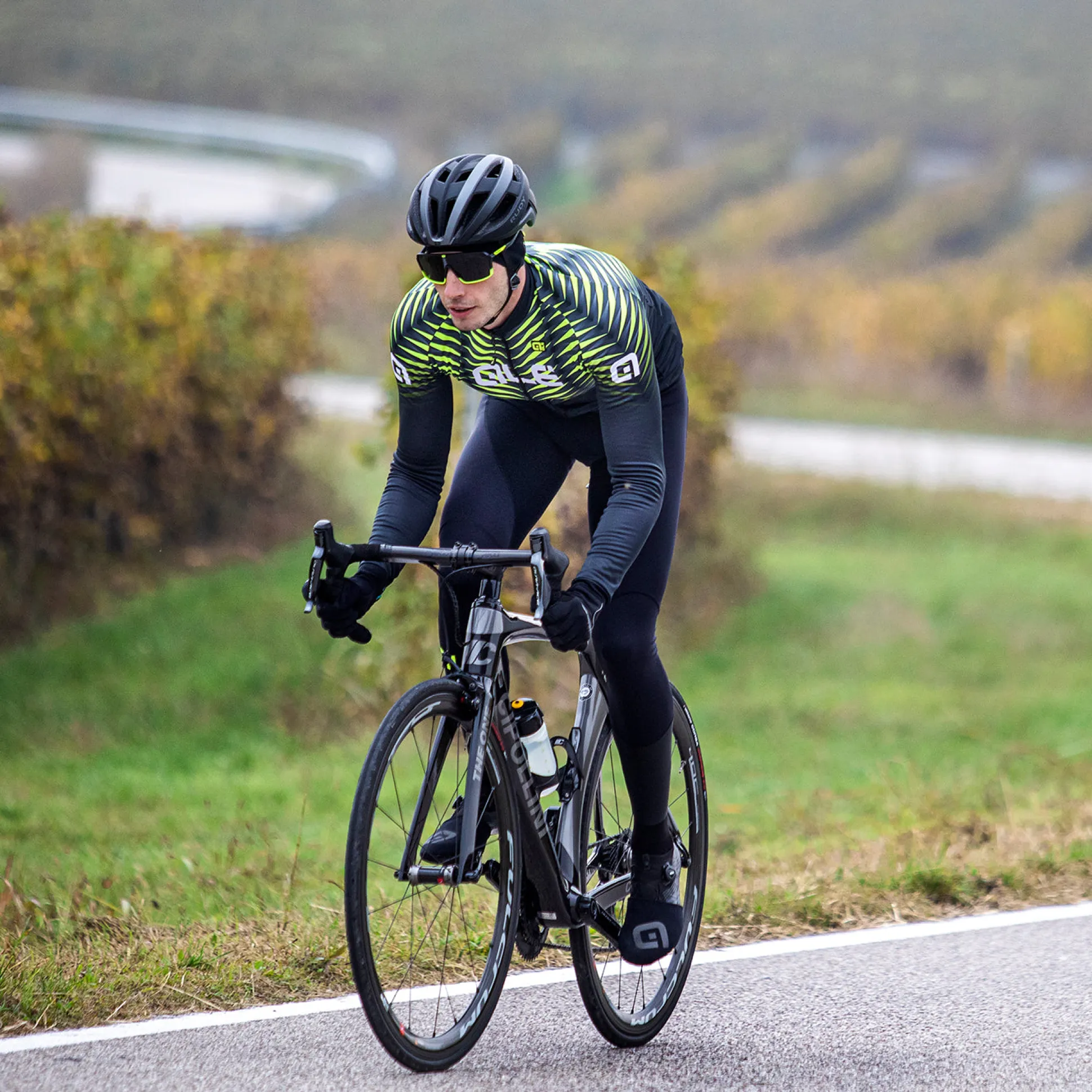 Maglia maniche lunghe Ale Solid Thorn - Nero giallo