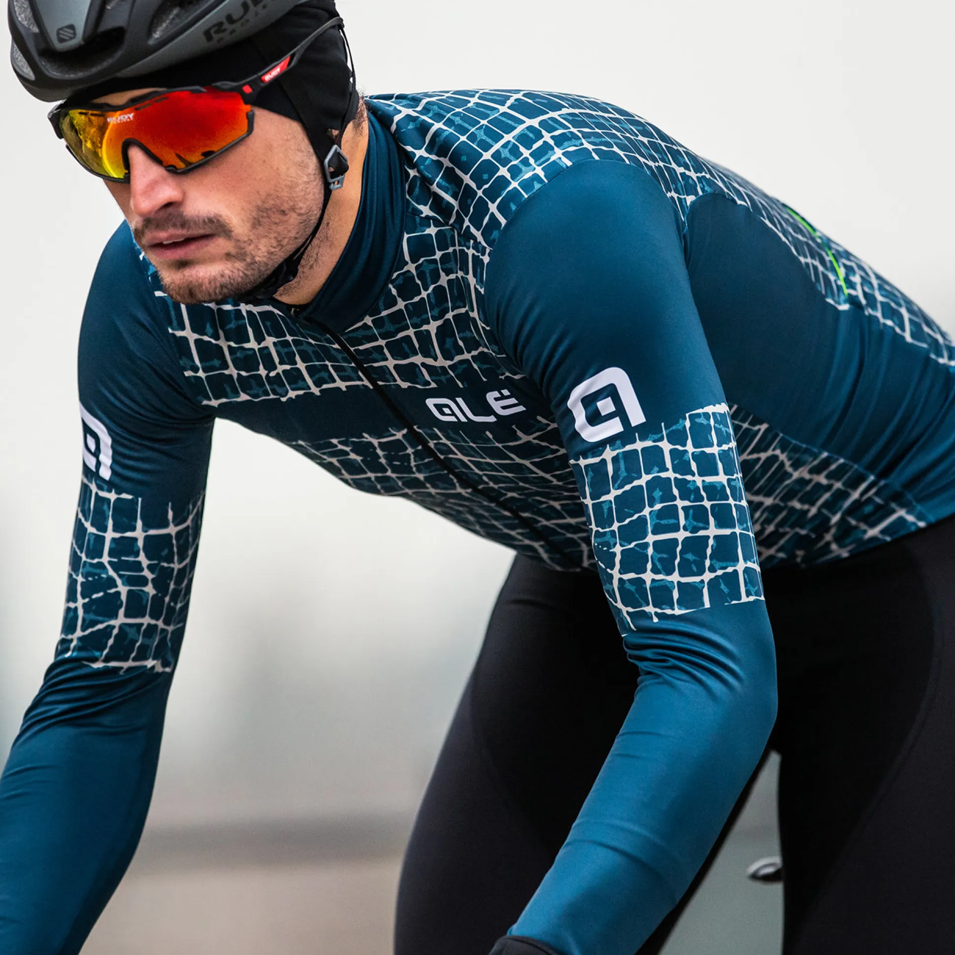 Maglia maniche lunghe Ale Solid Wall - Petrolio