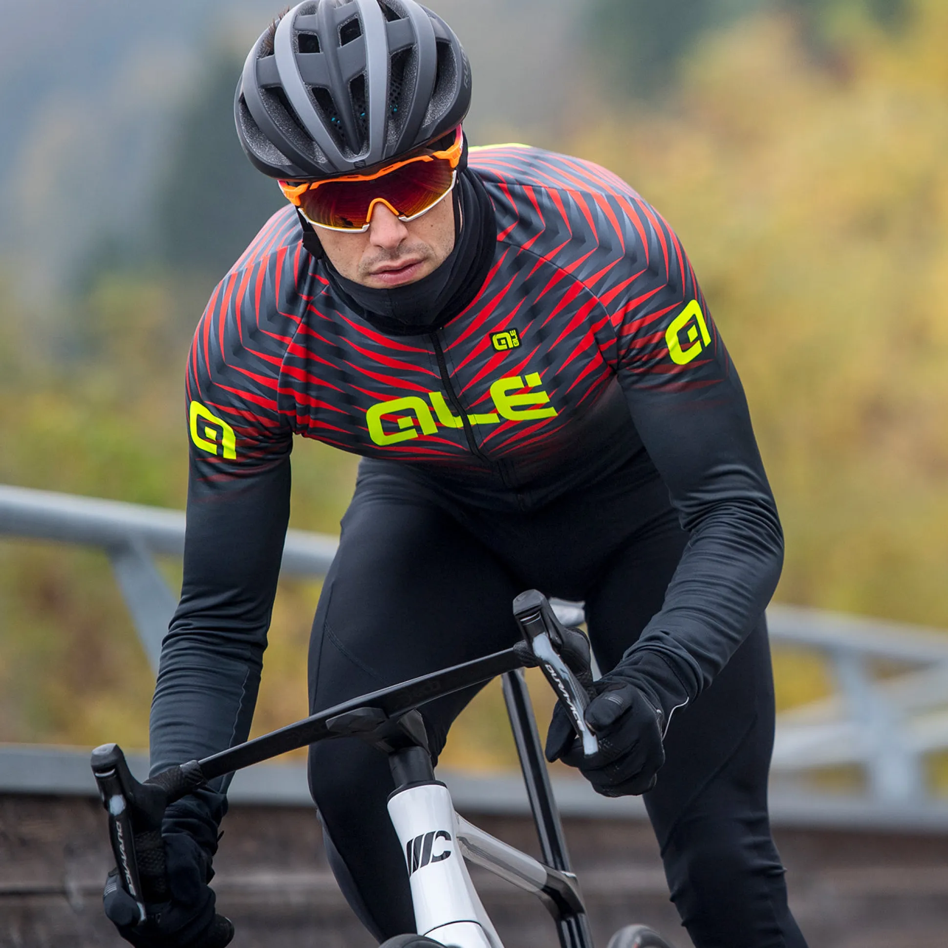Maglia maniche lunghe Ale Solid Thorn - Nero rosso