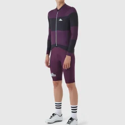 Maglia maniche lunghe Cafe du Cycliste Constance - Viola