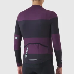 Maglia maniche lunghe Cafe du Cycliste Constance - Viola